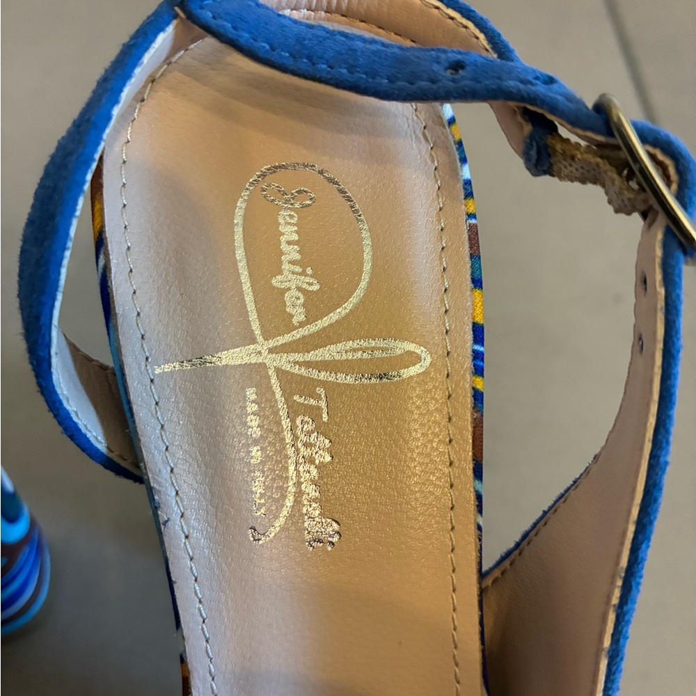 Jennifer Tattanelli Patterned Platform Sandals - … - image 6